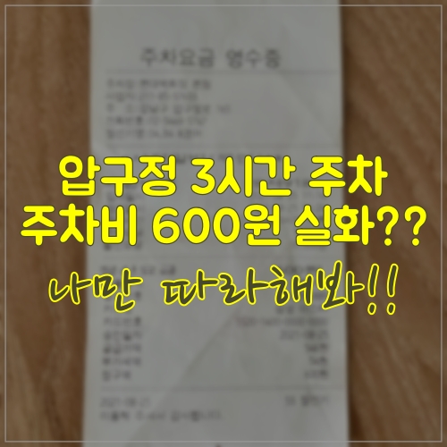  압구정 현백 주차 할인받기 3시간주차요금실화??