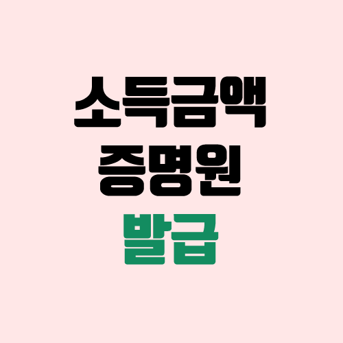 소득금액증명원 발급 (소득증빙서류, 직장인, 5월 / 7월부터 발급 가능)