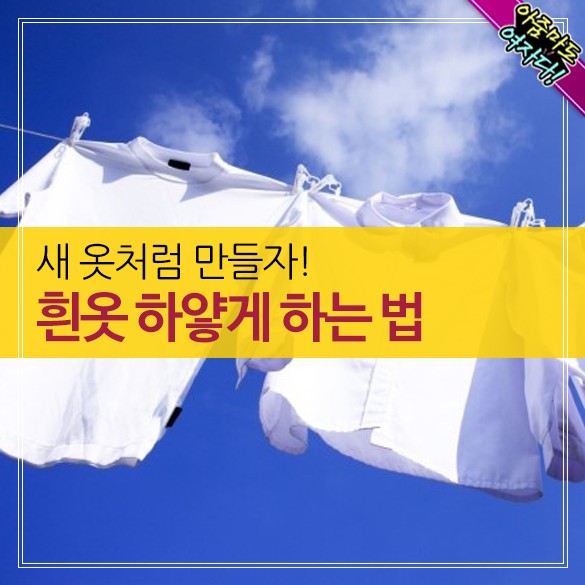  흰옷 하얗게 하는 법ㆍ다양한 얼룩 제거하는 방법