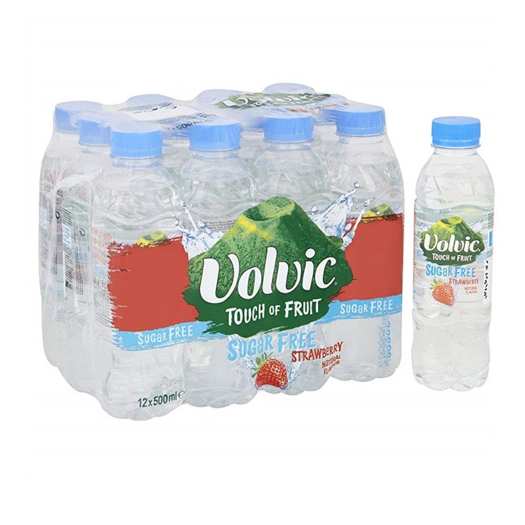 인기있는 Volvic 볼빅 과일 무설탕 딸기 맛 미네랄 워터 500ml 12개입, 1set 추천해요