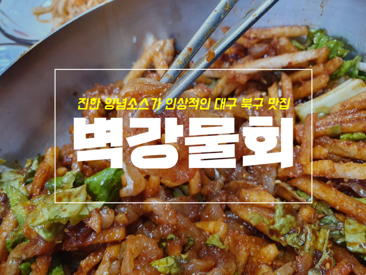  대구 북구 횟집 물회 최강 벽강물회 맛집 인정