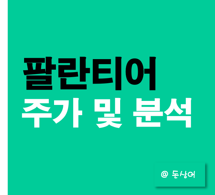  빅데이터 분석 기업인 팔란티어(Pltr) 주가 및 분석
