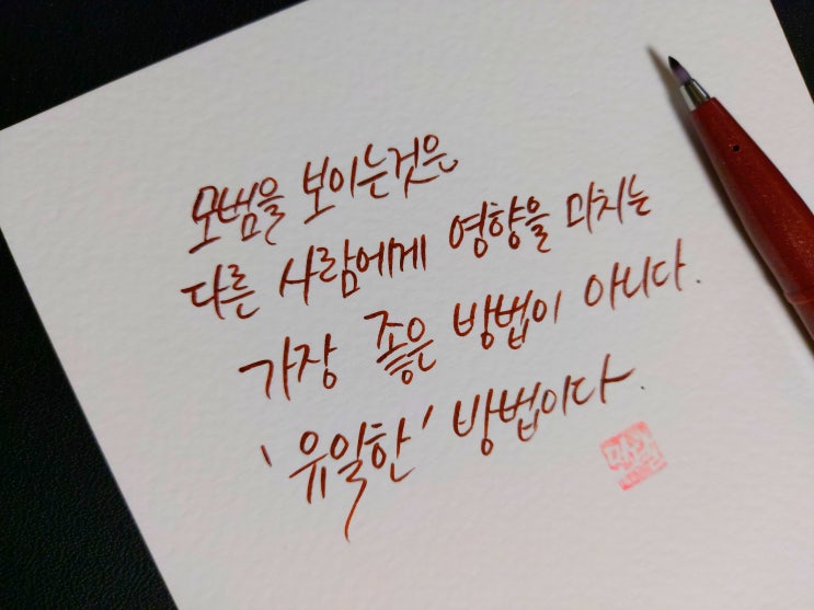  [초보 캘리그라피] 알버트 슈바이처 명언 3가지 손글씨 모음