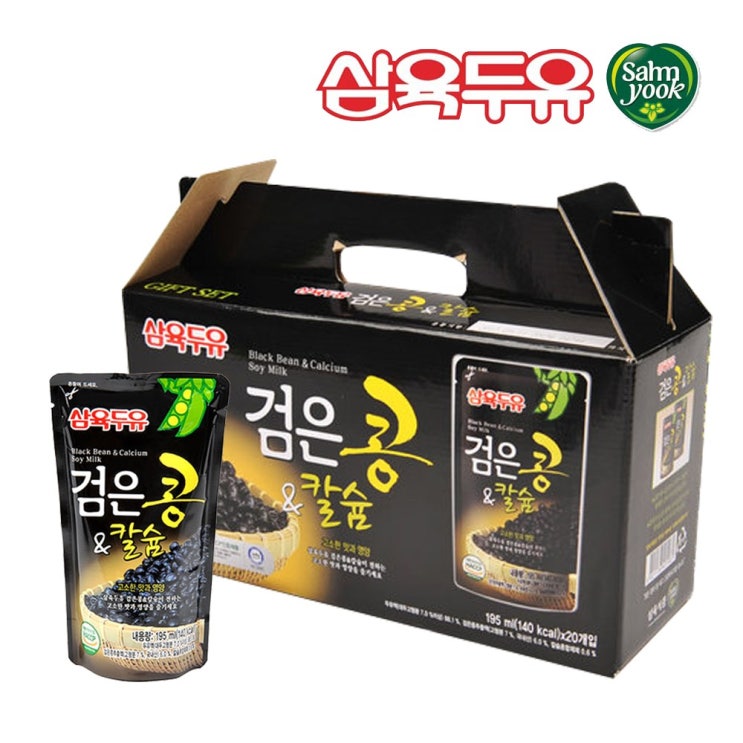 리뷰가 좋은 삼육두유 검은콩&칼슘 검은콩두유 파우치, 190ml, 80개 ···