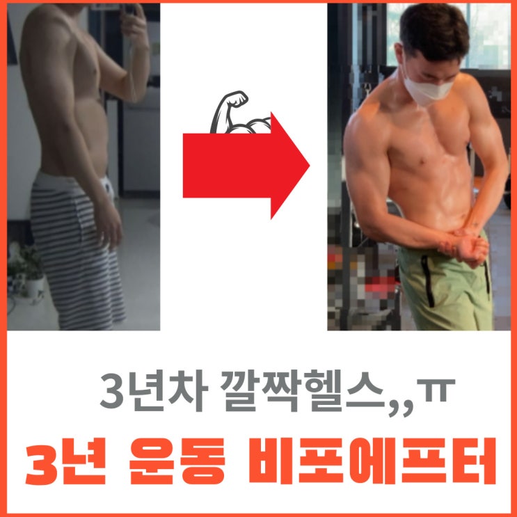  예전 몸과 현재 3년 차이 (비포 애프터)