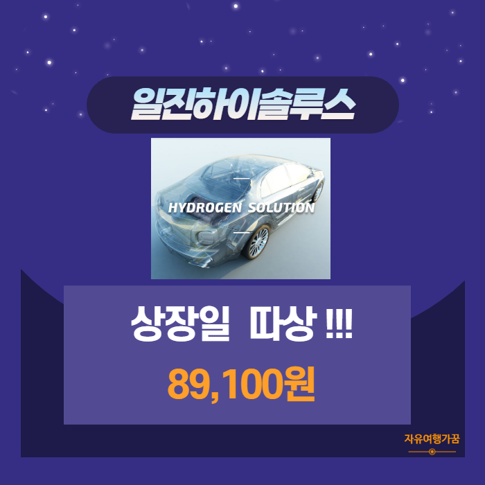  수소 저장 기술 전문업체 일진하이솔루스, 상장일 VI발동에 따상까지!