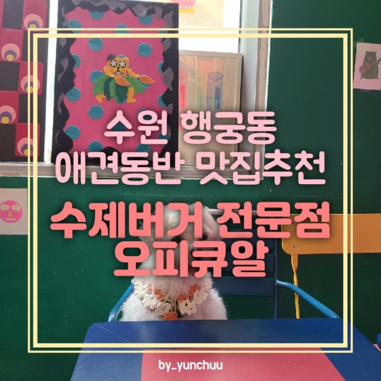 [경기수원] 행궁동 애견동반 수제버거 맛집 오피큐알 / 행리단길 맛집 추천