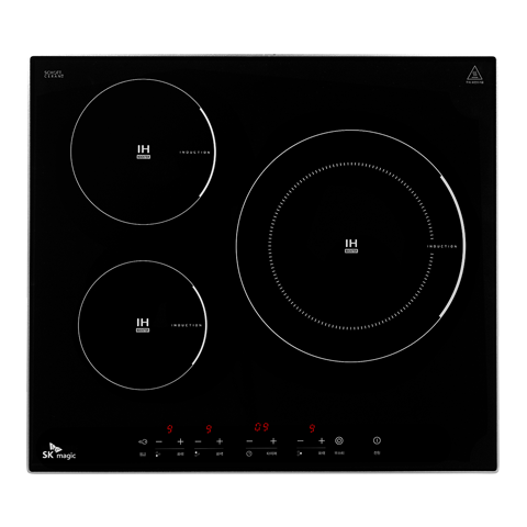 가성비 뛰어난 SK매직 3구 프리미엄 인덕션 빌트인 스탠드 IHRB310E (사은품냄비세트), 방문설치, 스탠드타입 (외함 15CM) ···