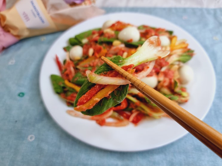  청경채 샐러드와 토마토소스가 만난 아삭한 청경채요리