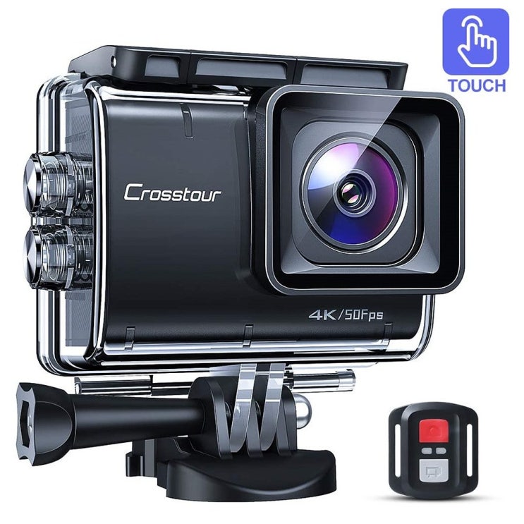 인기있는 Crosstour 터치스크린 액션카메라 4k WiFi 와이드 앵글 40m 방수 액션캠, 1 추천합니다