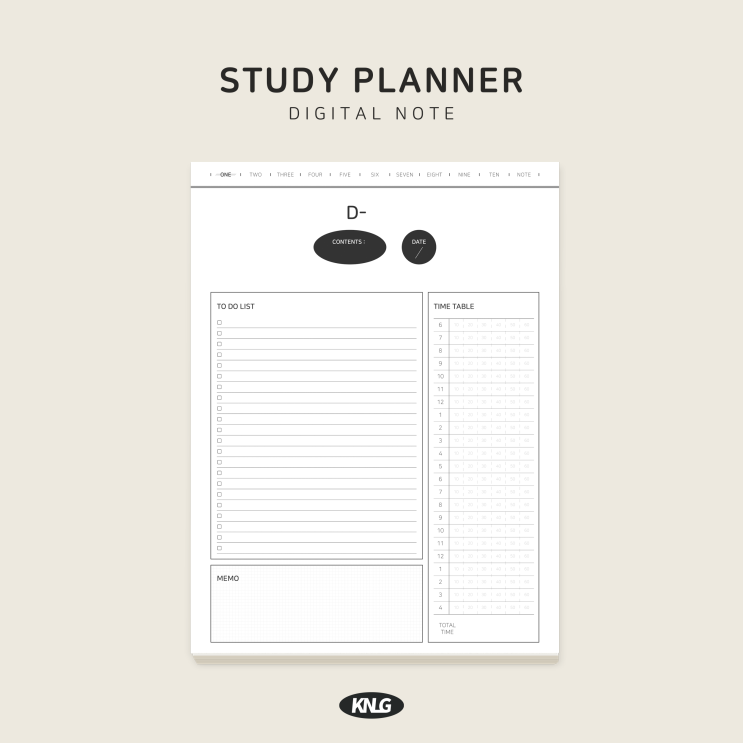  [아이패드 / 갤탭] PDF 서식 속지 무료 공유 Free download _ STUDY PLANNER 스터티 플래너 (굿노트5, 노트쉘프, 노타빌리티)