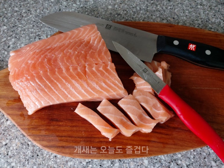  연어초밥만들기