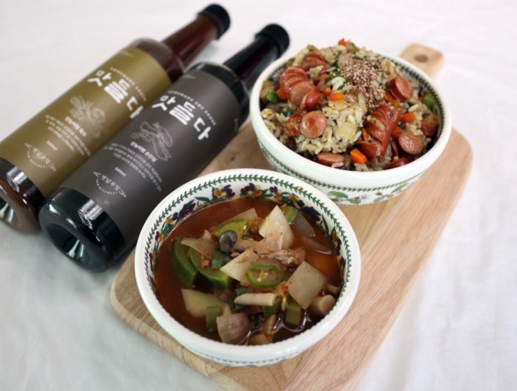  맛들다 저염간장 만능육수로 된장찌개 볶음밥 만들기