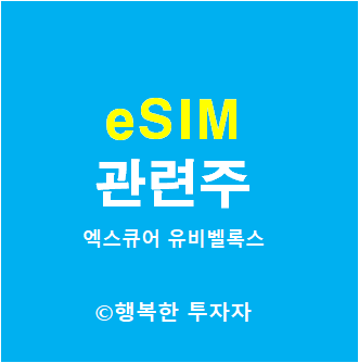  eSIM 관련주 - 엑스큐어, 유비벨록스, 코나아이 - e심 관련주