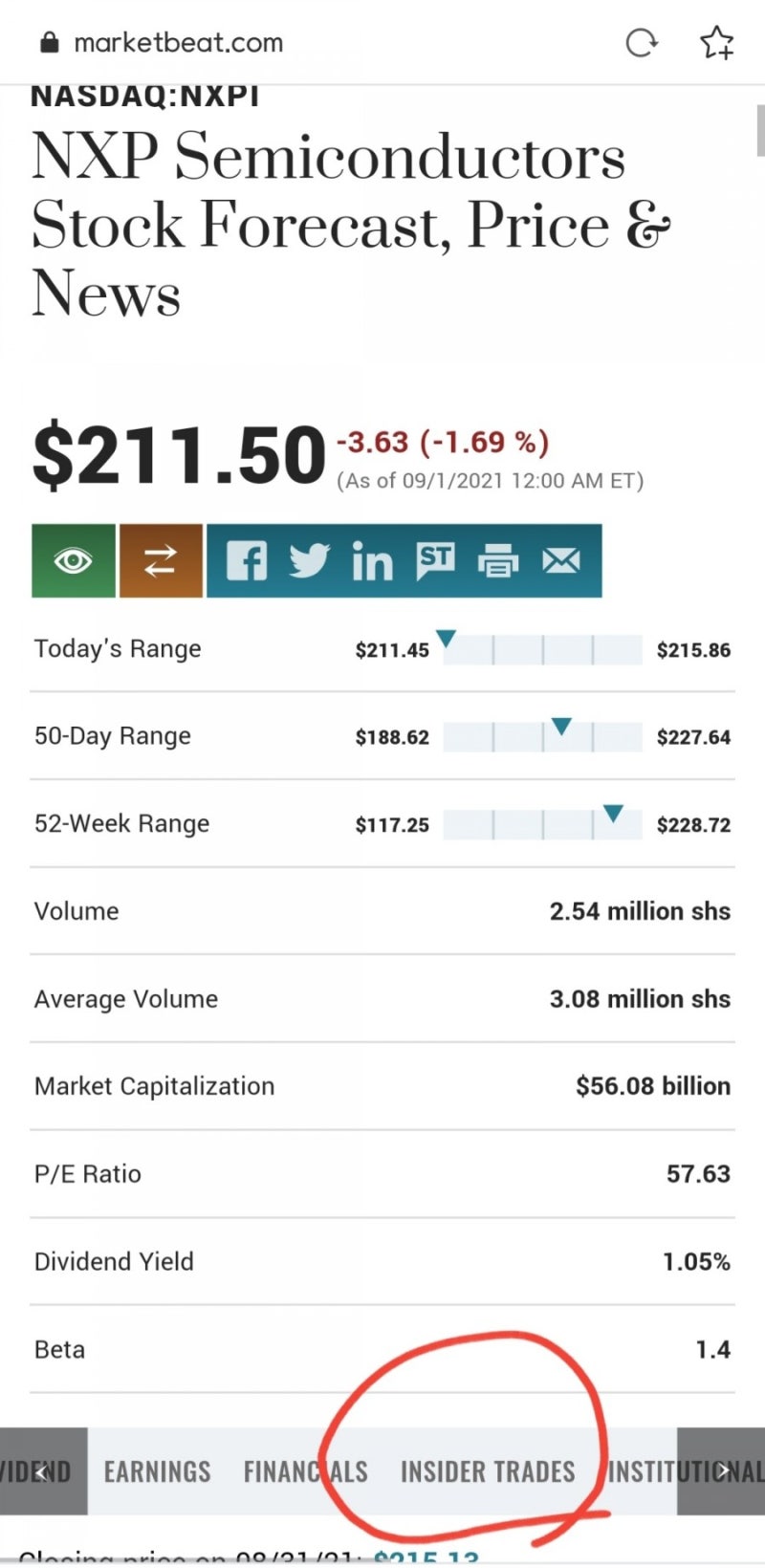 미국주식 내부자매도 확인하는법(nxpi 관련) : 네이버 블로그