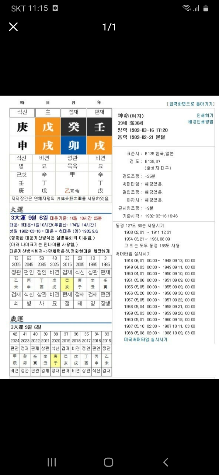  카톡사주 지니사주 내 사주 본 썰 푼다