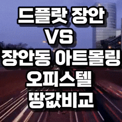  드플랏장안, 장안동 아트몰링 오피스텔 땅값비교