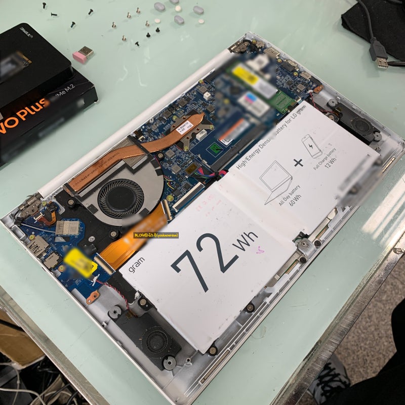 [후기]18년도 LG올뉴그램 14ZD980-GX50K, 삼성 970 evo plus 500GB 마이그레이션 + 삼성 램 8G DDR4 2666 교....