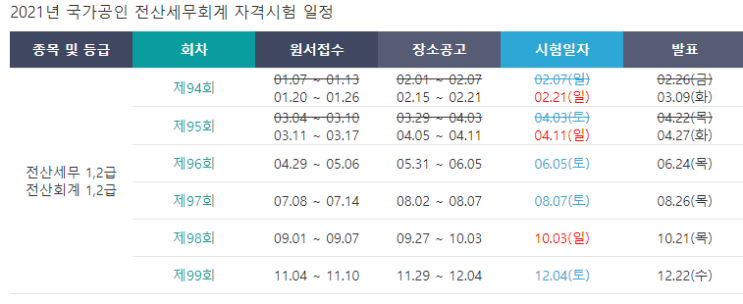  세무회계사 자격증 취득과정