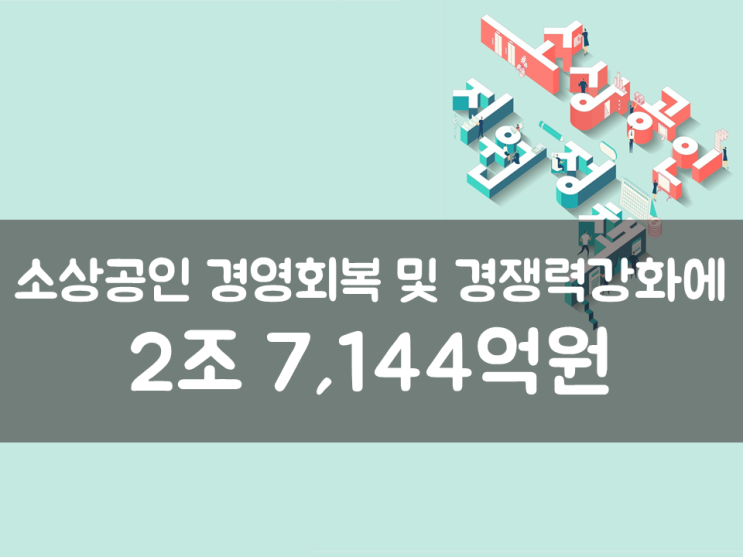  소상공인 경영회복 및 경쟁력강화 2조 7,144억원