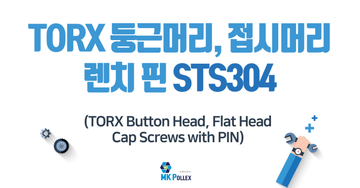  9-3,4. TORX 둥근머리 ,접시머리 렌치 핀 (TORX Button Head, Flat Head Cap Screws with PIN) -STS304