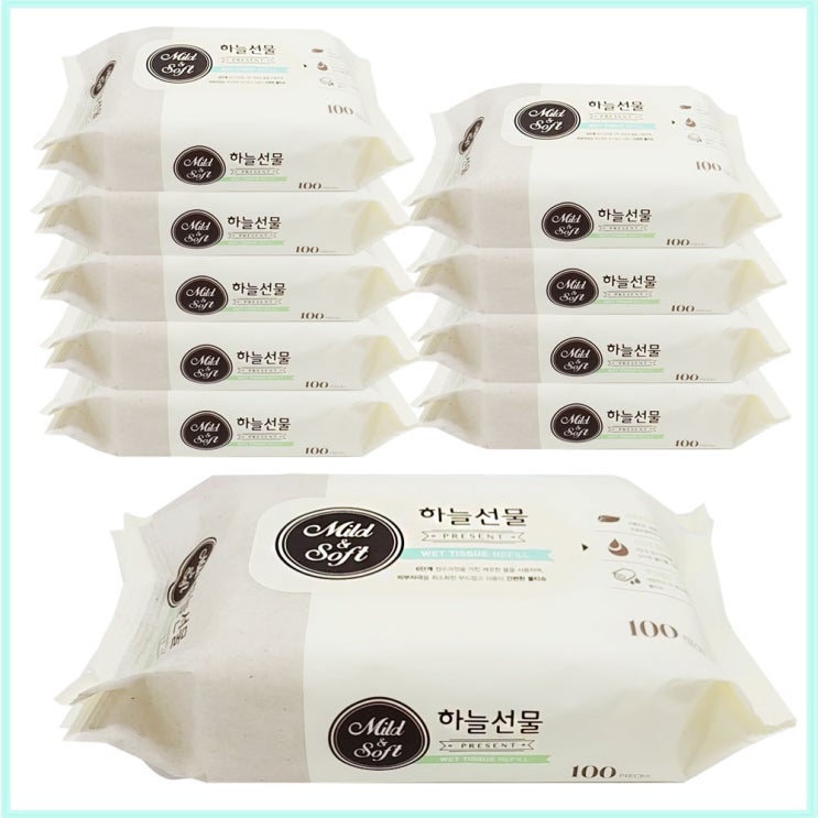 인기있는 (에스피유통) 하늘선물 리필 물티슈 100매 X10팩, 10팩 좋아요 인기있는 (에스피유통) 하늘선물 리필 물티슈 100매 X10팩, 10팩 좋아요