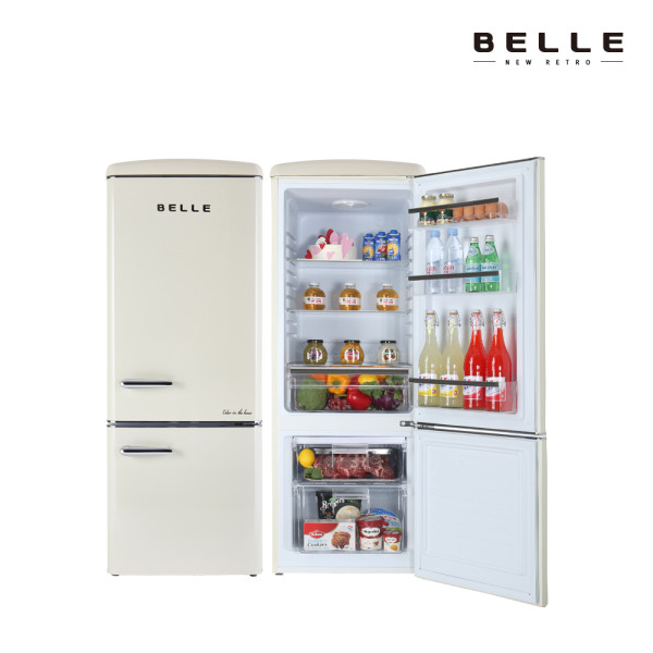 인기 많은 [벨] 뉴레트로 소형 냉장고 NRC20ACM 200L 1등급 콤비냉장고 (2도어/크림), 상세 설명 참조 추천합니다