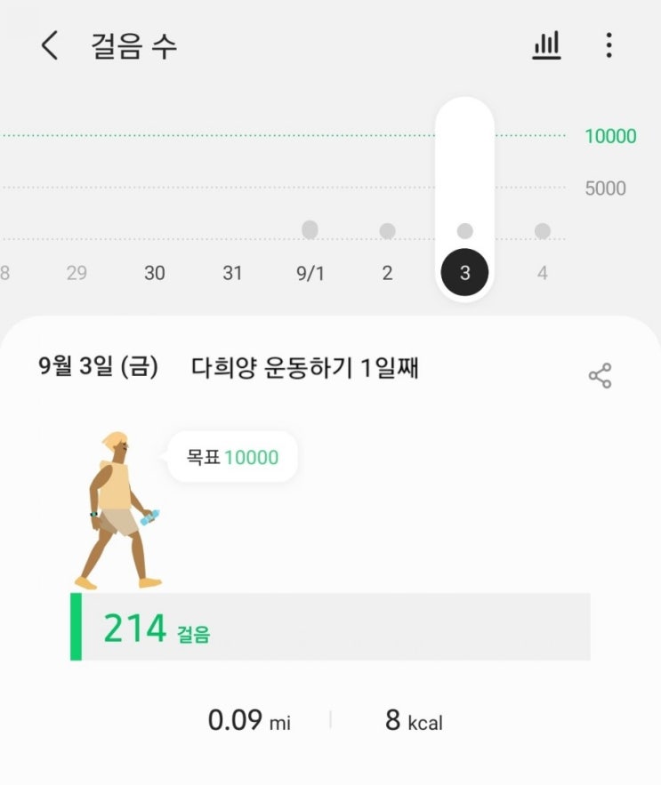  운동하기 1일