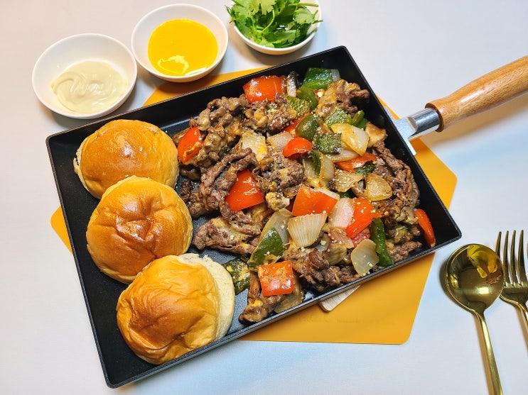  맛있는 녀석들 빽가 치즈 스테이크 핫도그 레시피 참고 치즈 불고기 미니 버거 만들기