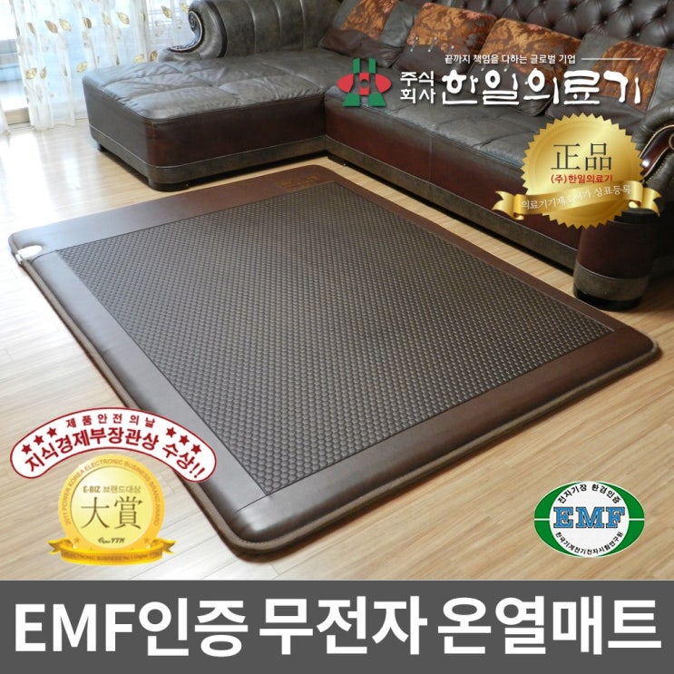  많이 팔린 주식회사 한일의료기 EMF 탄소 육각 전기매트 전기장판, 더블전체난방 140x200cm ···