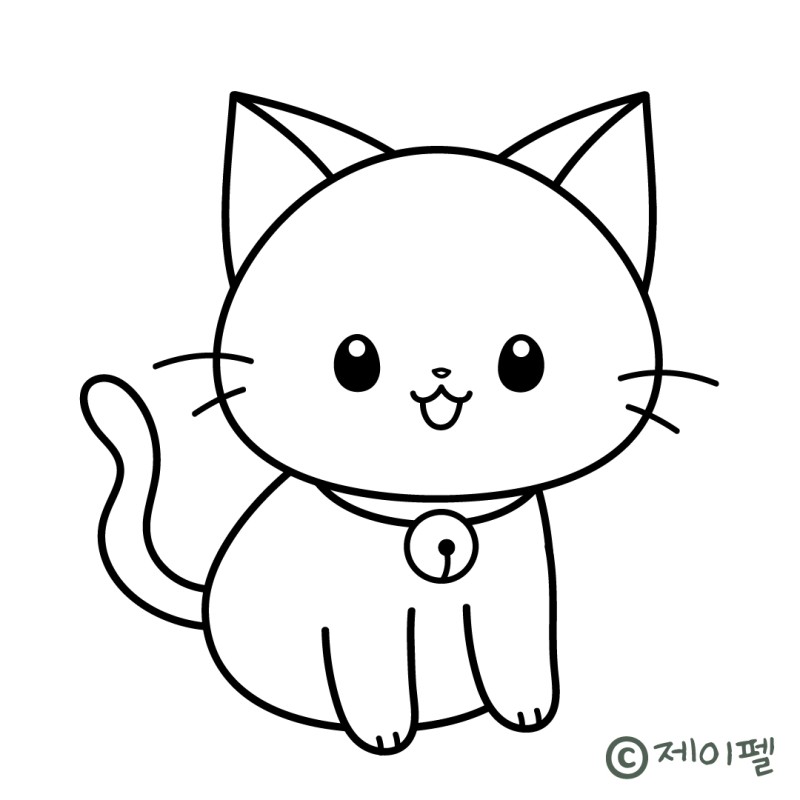 귀요미 아기 삼색 고양이 일러스트 그리기 강좌 : 네이버 블로그