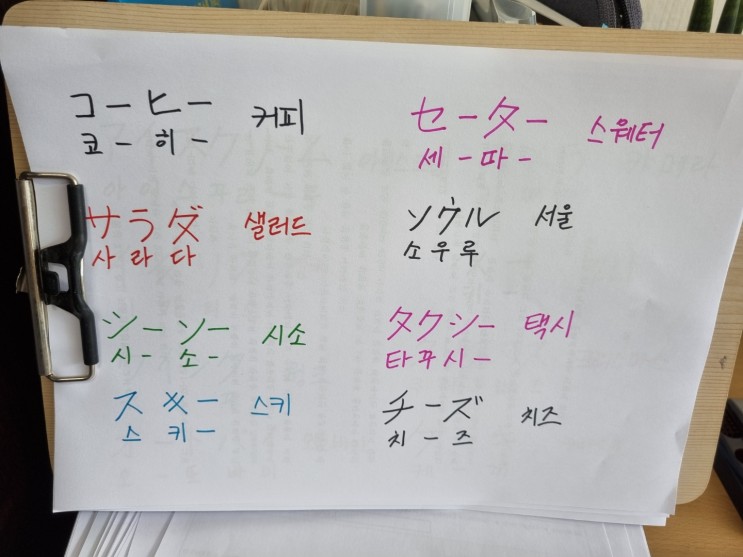 일본어 공부하기 26번째, 가타카나 단어