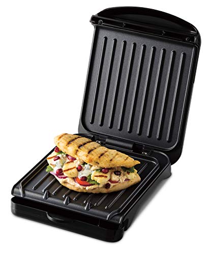 인기 급상승인 Breville George Foreman 25800 Small Fit Grill-다용도 철판 핫 플레이트 및 토 스티 머신 빠른 가열 및 간편한 청소 블랙-3296