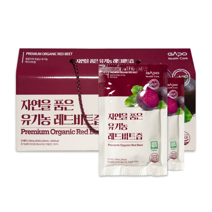 가성비갑 가포 자연을 품은 유기농 레드비트즙, 80ml, 30개 좋아요