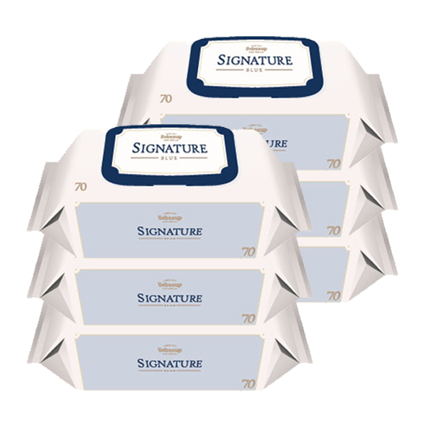 잘팔리는 베베숲 시그니처 블루 유아물티슈 캡형, 70매, 6팩 좋아요