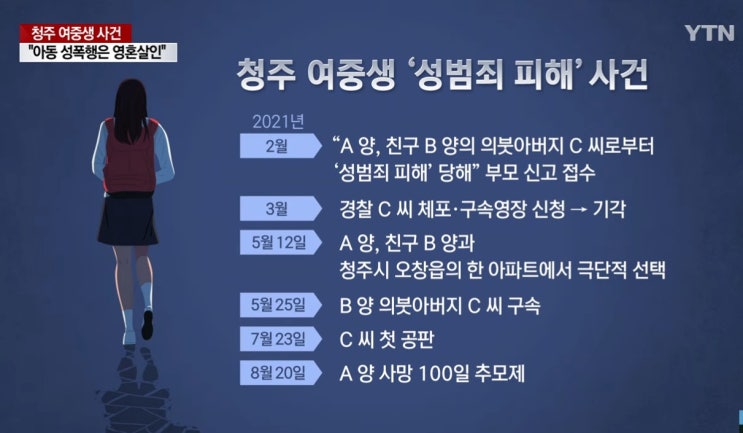 청주 오창 계부 성범죄 여중생 자살 사망 그것이 알고싶다 1275회