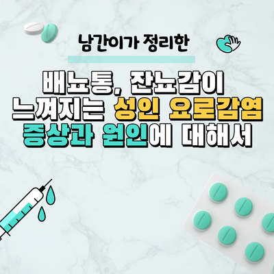  배뇨통, 잔뇨감이 느껴지는 성인 요로감염 증상과 원인에 대해서