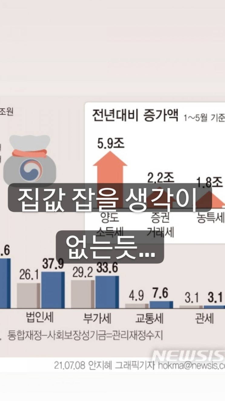  세금(종부세 양도소득세)을 더 걷어보자! 집값이 떨어지지 않는 이유??