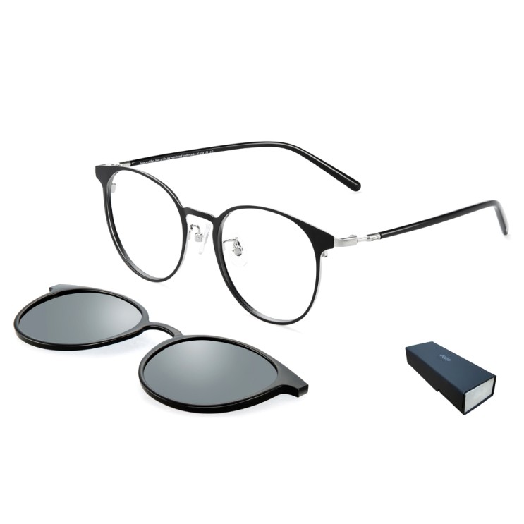 최근 인기있는 지프 스포츠 선글라스 겸용 안경 RDA2028S2 + 편광 클립 + 케이스, 프레임(블랙 + 실버), 렌즈(스모크) 추천해요