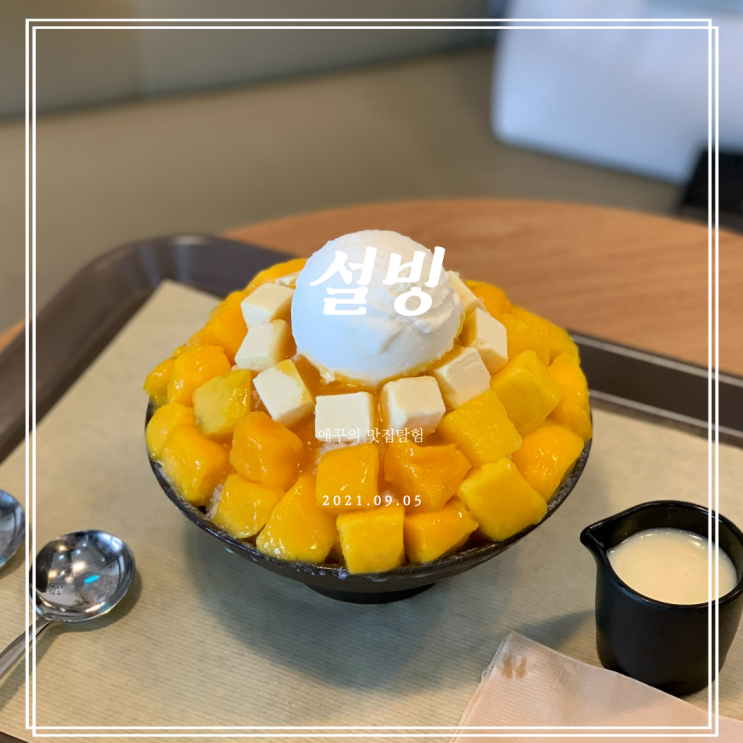  설빙 메뉴 추천 망고처돌이가 홀릭된 애플망고치즈설빙