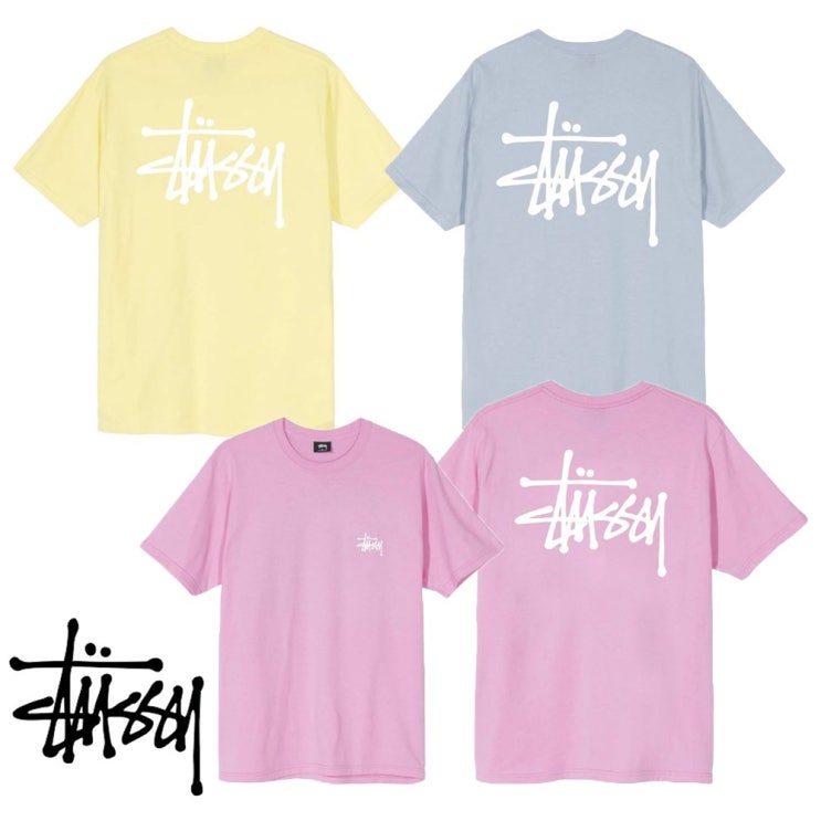  인기있는 [미국] 스투시 반팔티 베이직 로고 티셔츠 Stussy Basic Tee 반팔 ···