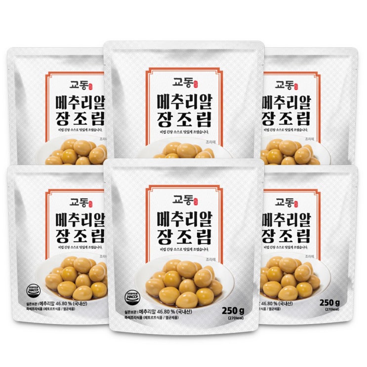 잘팔리는 교동식품 메추리알 장조림, 250g, 6개 추천합니다