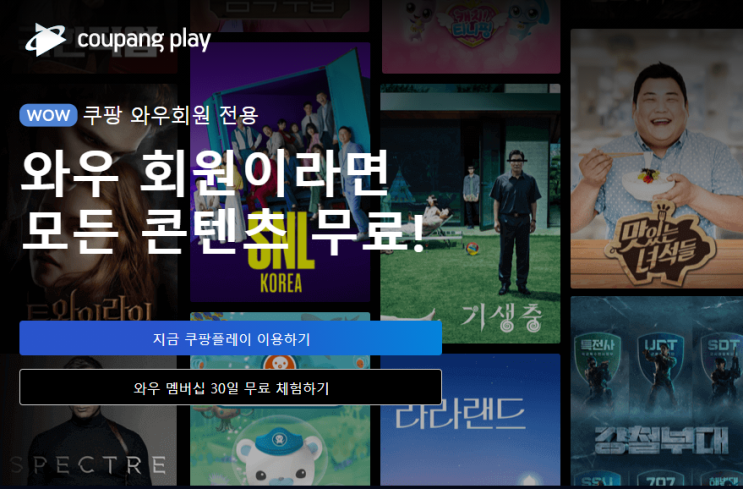 쿠팡플레이 모바일 앱 설치 및 PC버전 사용하기 쿠팡플레이 모바일 앱 설치 및 PC버전 사용하기