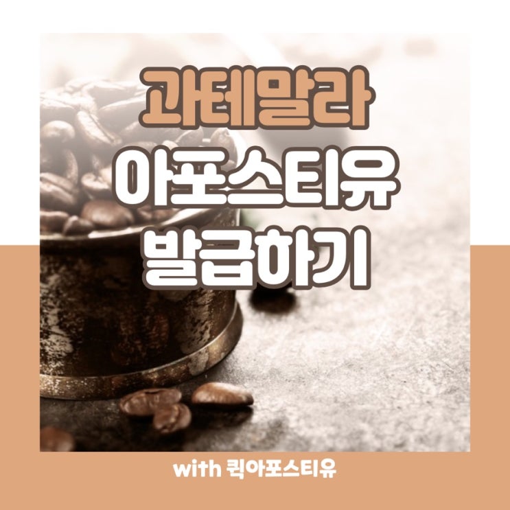  과테말라 아포스티유 발급은 퀵아포스티유