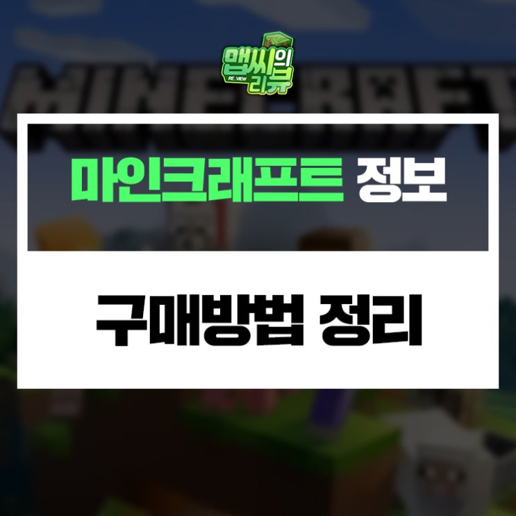  마인크래프트 구매 헷갈리지 않게 완벽정리!