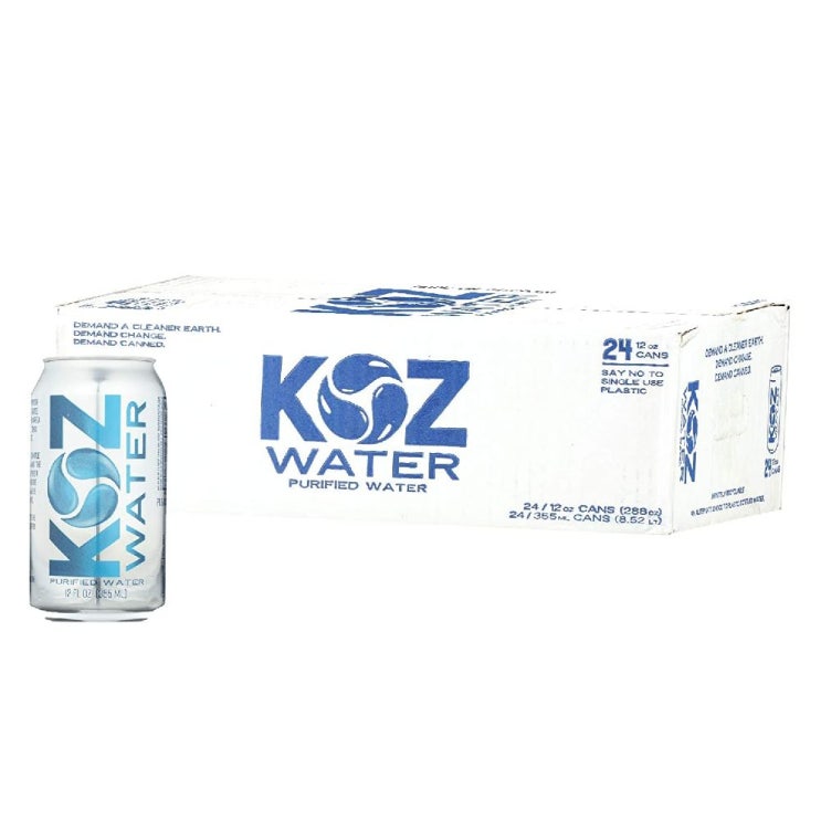 선호도 높은 Koz Water 코즈워터 퓨리파잉 생수 24캔 각 355ml, 1개, 1ml 추천합니다