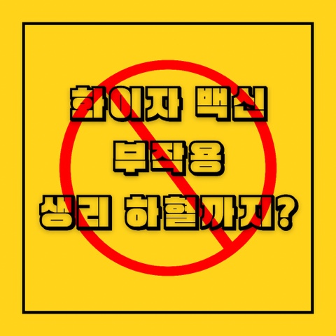 화이자 백신 부작용 생리 하혈까지?