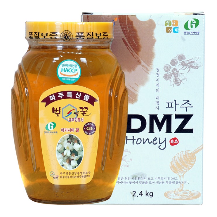 요즘 인기있는 햇빛찬 파주 DMZ 2020년 햇 아카시아 벌꿀, 2.4kg, 1개 ···