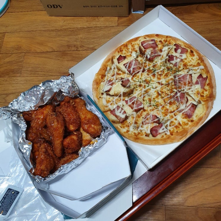  [먹거리 리뷰] 피자나라치킨공주 신정점 더블포테이토피자+양념 치킨 먹어본 후기