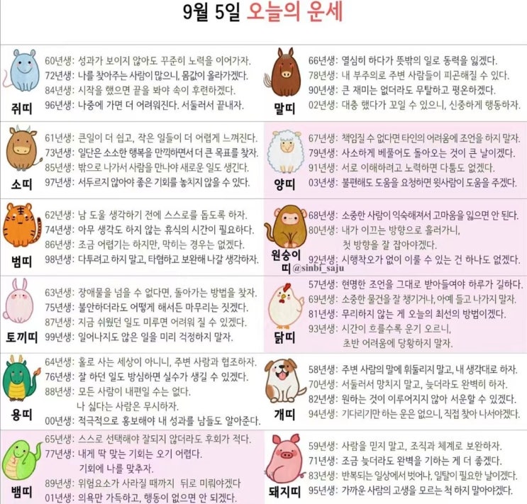 2021년 09월 05일 오늘의 운세 ! 띠별운세 ! 별자리운세! 2021년 09월 05일 오늘의 운세 ! 띠별운세 ! 별자리운세!